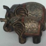 Carved elephant statue