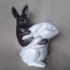rabbit statue carrying